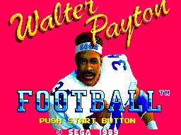 Walter Payton Football Title Screen